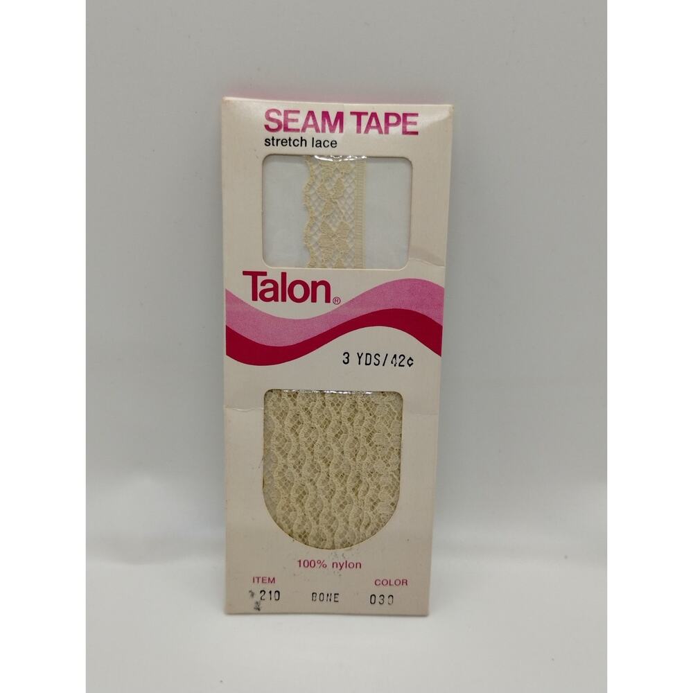 Talon Seam Tape Stretch Lace - Bone 30 - 3 Yards - 100% Nylon